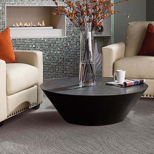 Living room with fireplace from Prestige Flooring Center in Cathedral City, CA